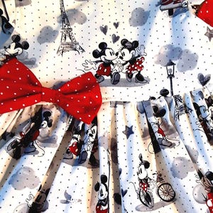 Minnie & Mickey Mouse Baby Toddler Dress 3mo to 6yr Birthday Dress Valentines Day Baby/Girl Gift Sleeveless orFlutter BabyCuteBaby.etsy.com