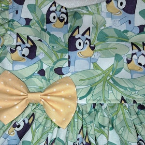 BLUEY Dress Bluey Family Bingo  Bluey Birthday Party Dress 1st Birthday Bluey Dress Sleeveless or FlutterSleeve 3mo to 7yr Gift Idea