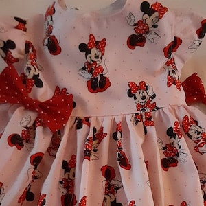 Minnie Mouse Dress Pink Minnie Birthday Party Character Minnie Mouse Dress 1st Birthday FlutterorSleeveless Disney Vacation Party PhotoShoot