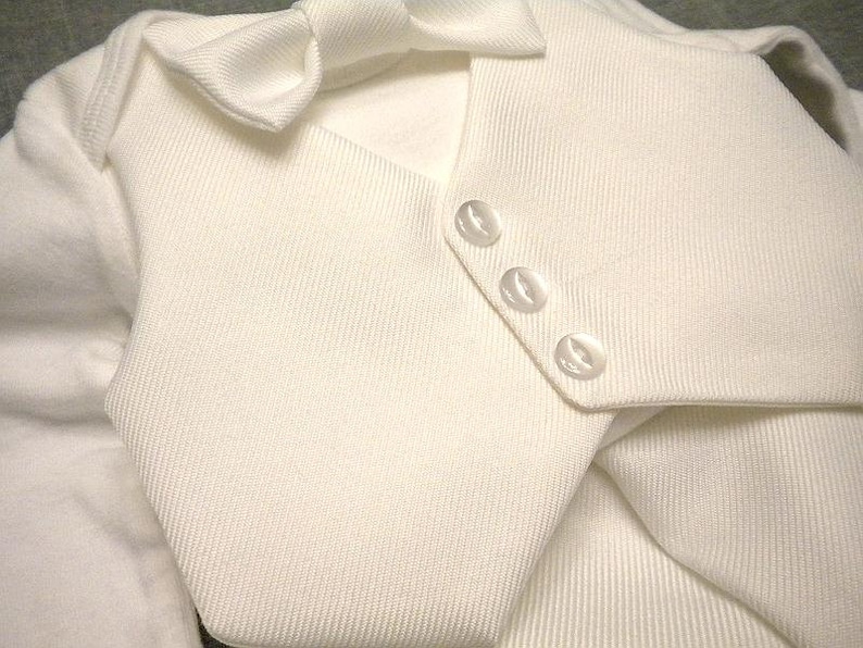Baby Boy Christening Outfit Baptism Suit Vest Bow Tie Pants & Etsy