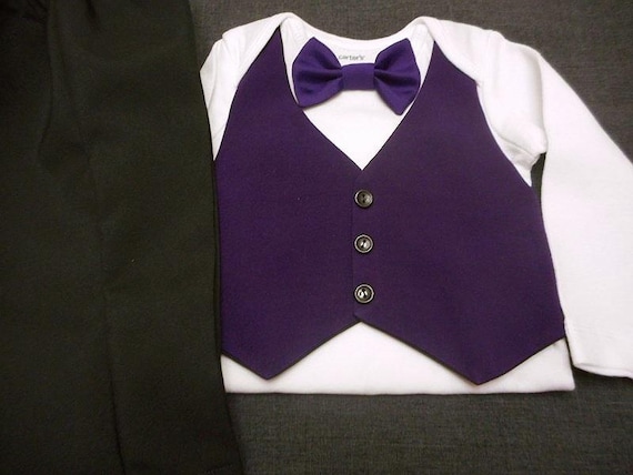 infant purple dress shirt Faiwad Infant Baby Boys Gentleman Outfit Kids Boys Formal Dress Shirt with Bowtie Overall Short Pants Wedding Outfits Set, Infant Boy's, Size: 8-9