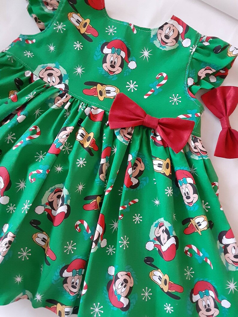 Mickey & Minnie Mouse Christmas Dress Mickey Minnie Dress Etsy