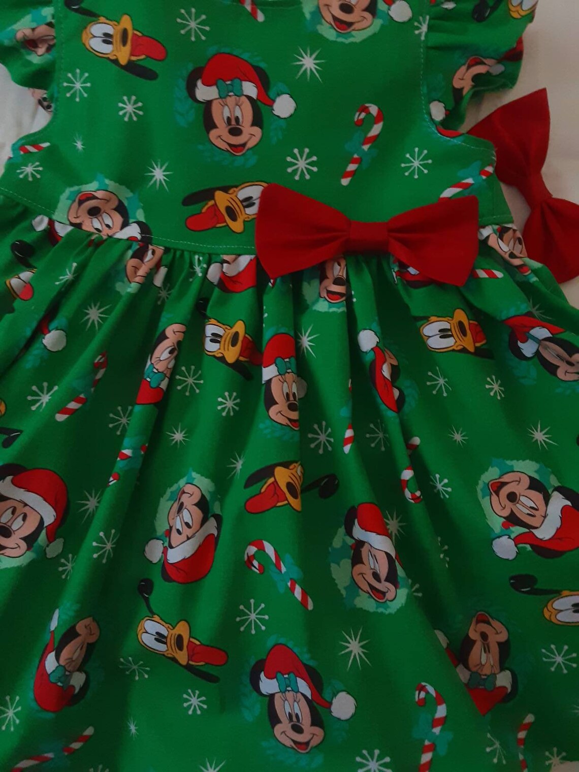 Mickey & Minnie Mouse Christmas Dress Mickey Minnie Dress Etsy