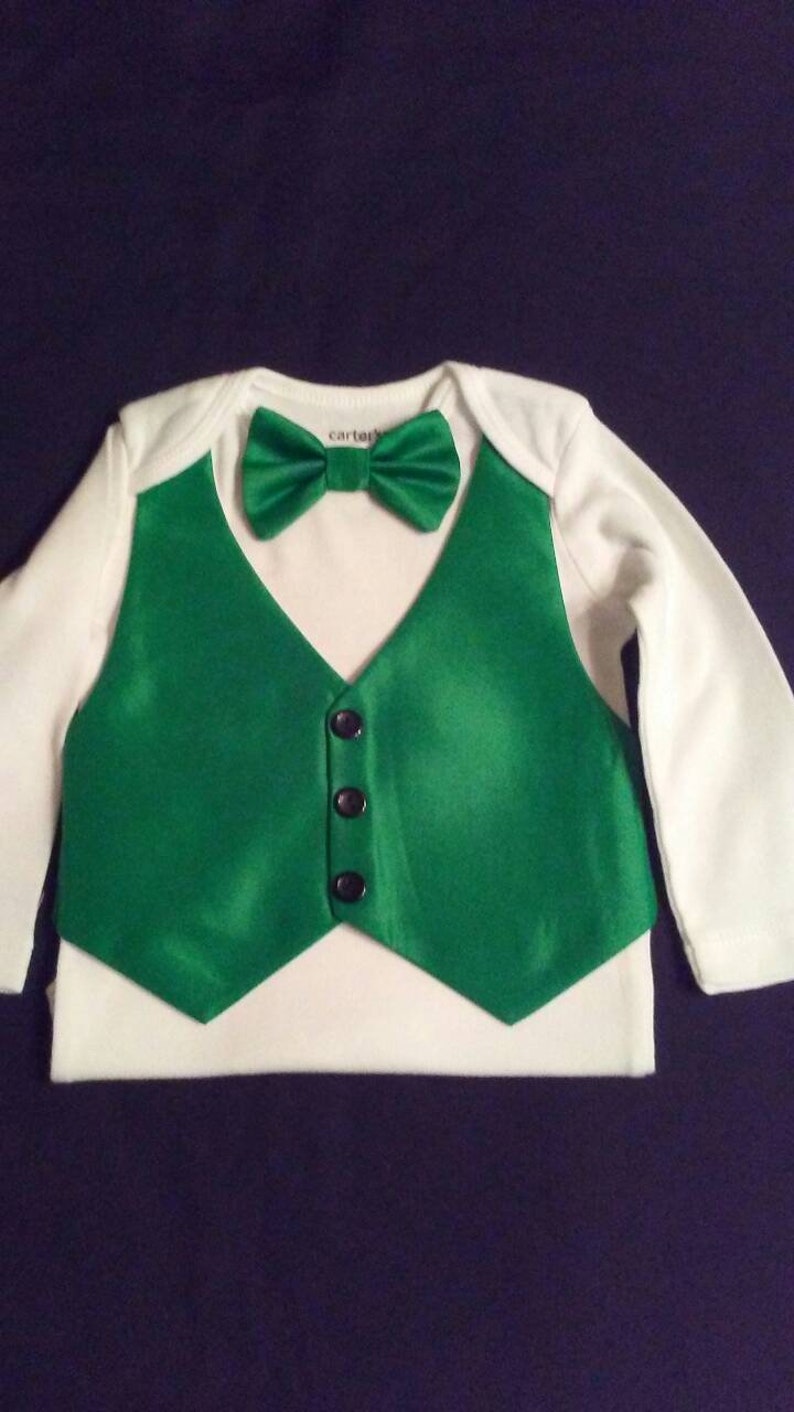 green baby boy outfit