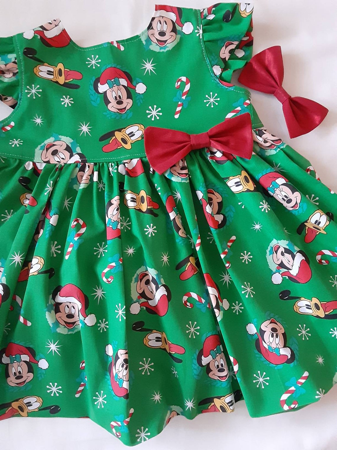 Mickey & Minnie Mouse Christmas Dress Mickey Minnie Dress Etsy