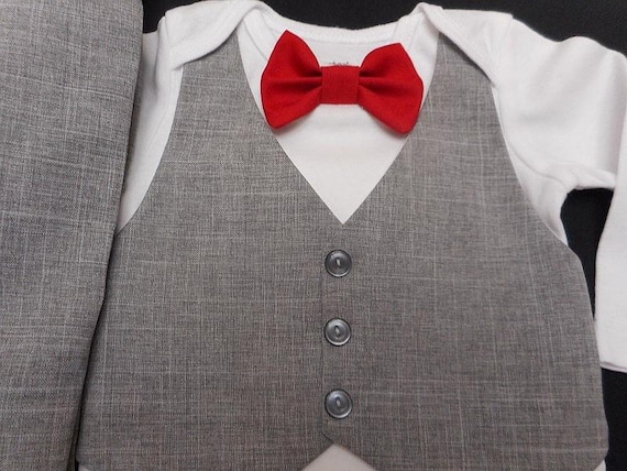 light grey baby suit