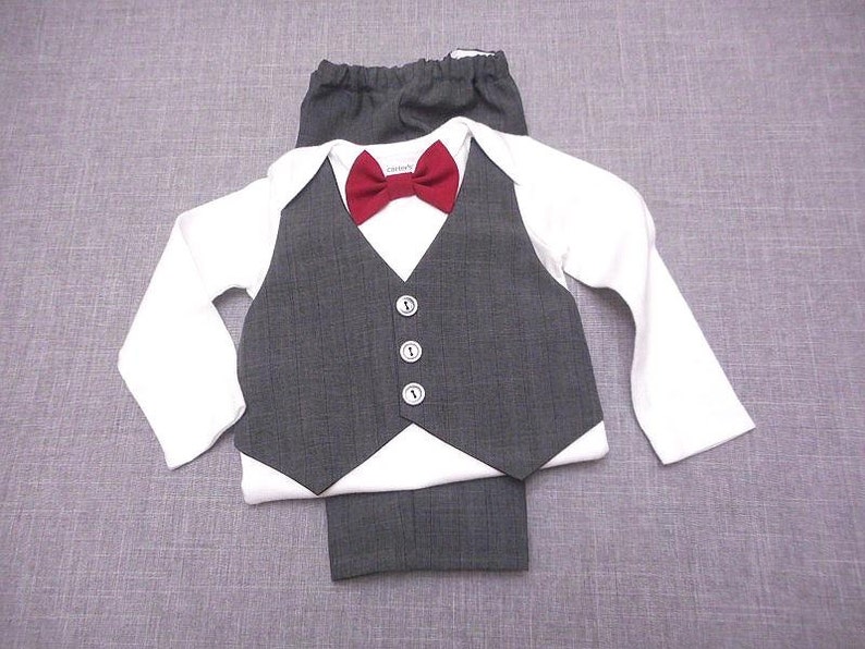 baby burgundy suit