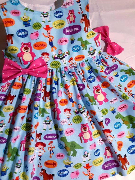Toy Story Dress Buzz & Woody Toy Story Birthday Dress 1st Birthday Toy Story Party Dress  3mo. to 6yr. Sleeveless or Flutter Sleeve Handmade
