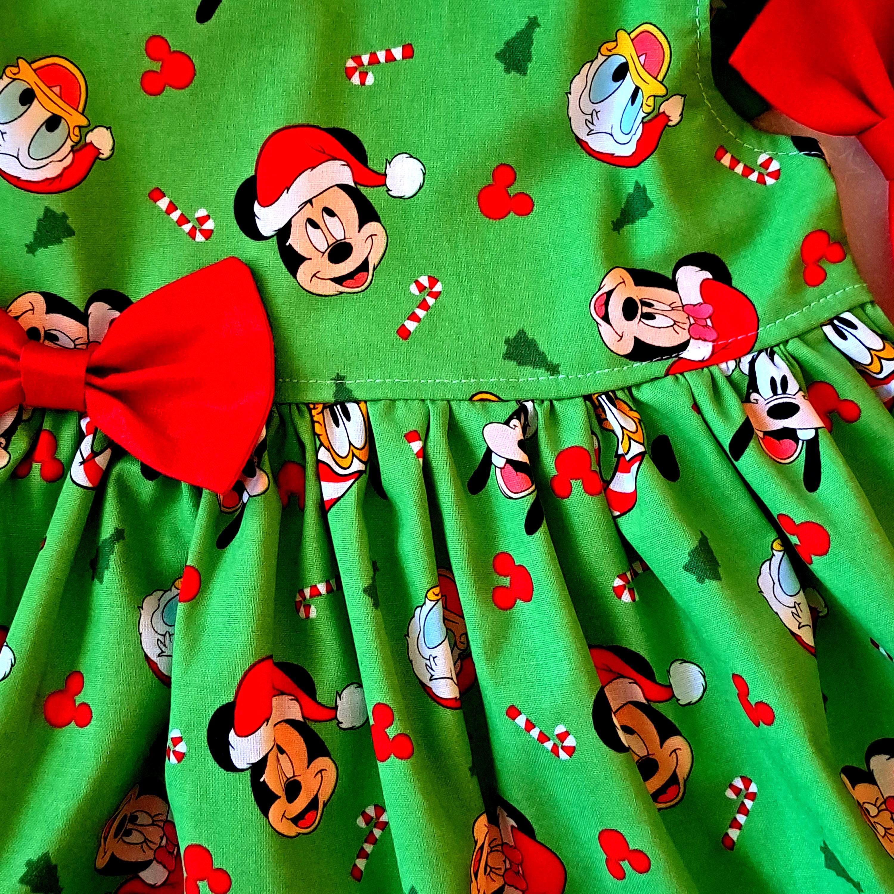 Christmas Mickey & Minnie Mouse Dress Mickey Minnie Dress Mickey Minnie  Mouse Party Dress Photos W Santa Dress 3mo To8yr Flutterorsleeveless - Etsy