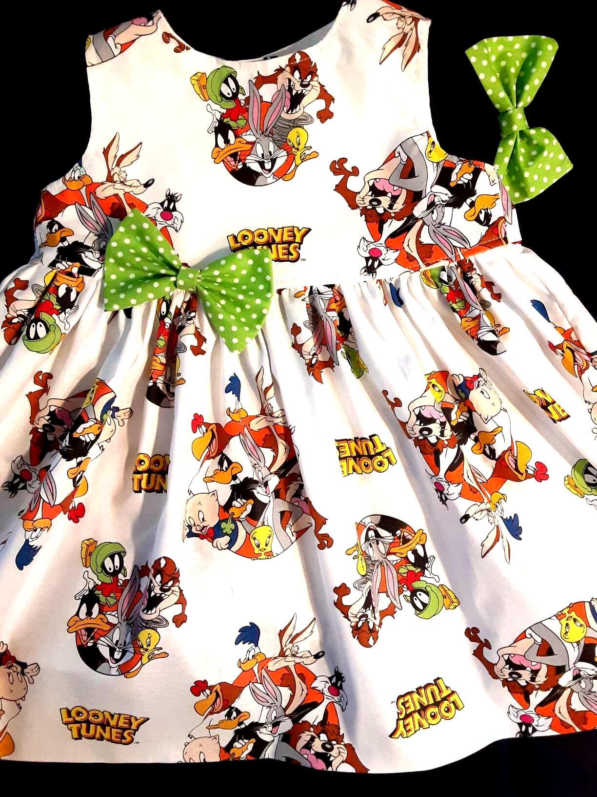 looney tunes jersey dress Billieblush - Girls White Jersey Looney Tunes Dress