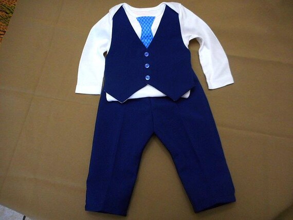 navy baby suit