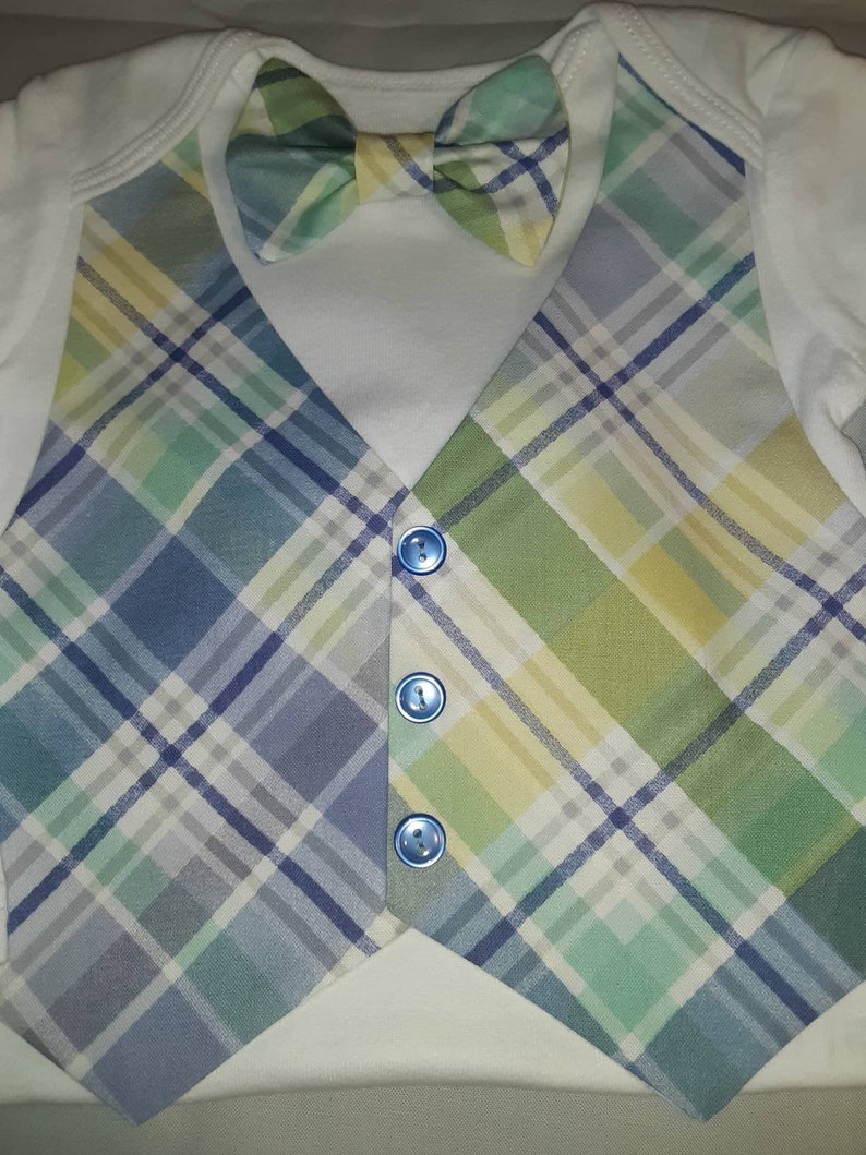 Baby Blue Plaid Suit Baptism Sibling Brother Etsy