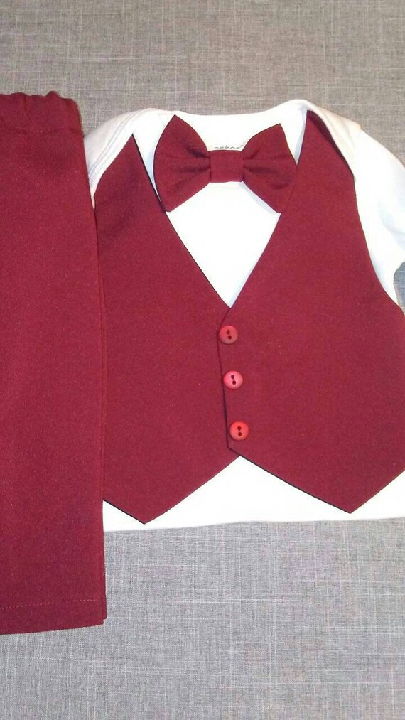 baby burgundy suit