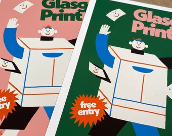 Glasgow print fair 2023 Giclee printed poster