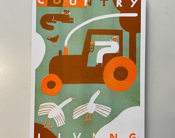 Country living A3 size riso print