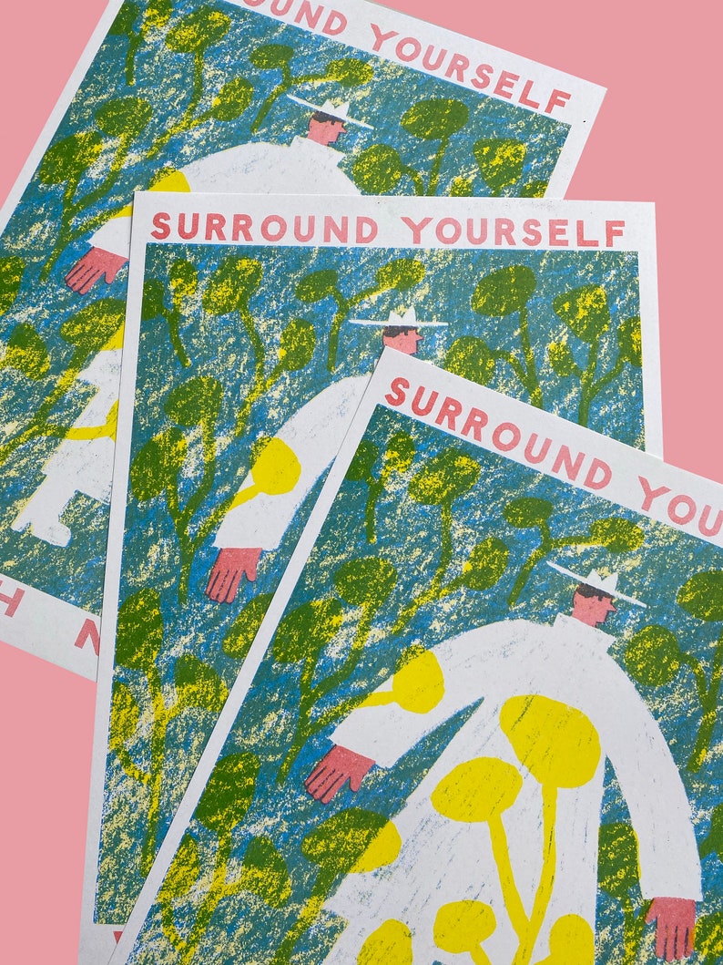Surround Yourself With Nature A3 riso print image 5