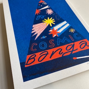 Small Cosmic Banga firework riso print image 4