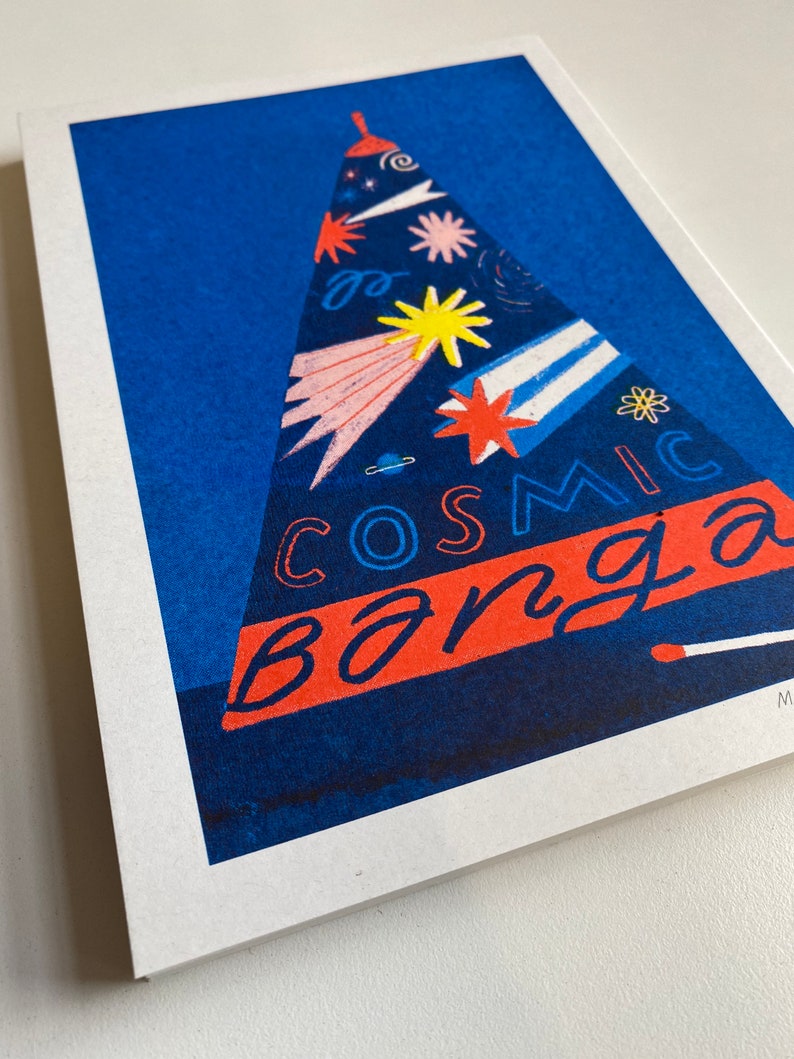 Small Cosmic Banga firework riso print image 4