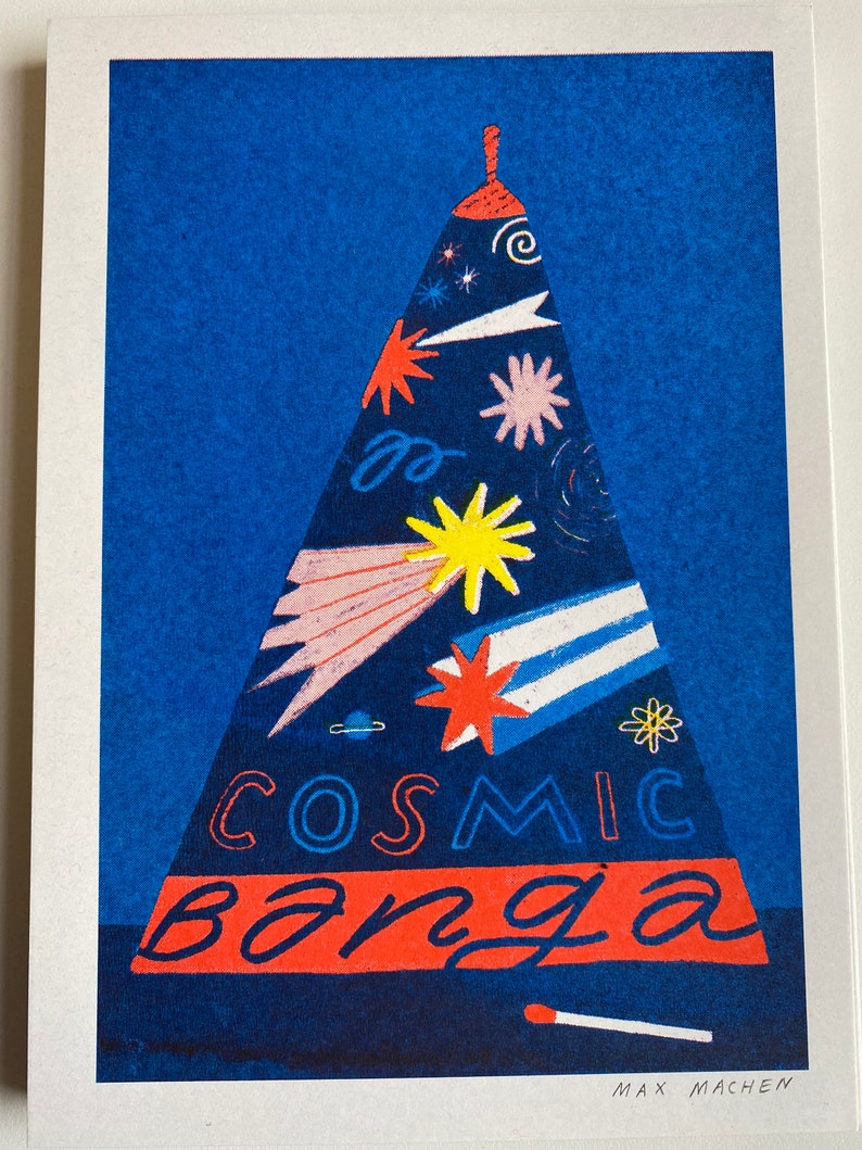 Small Cosmic Banga firework riso print image 5