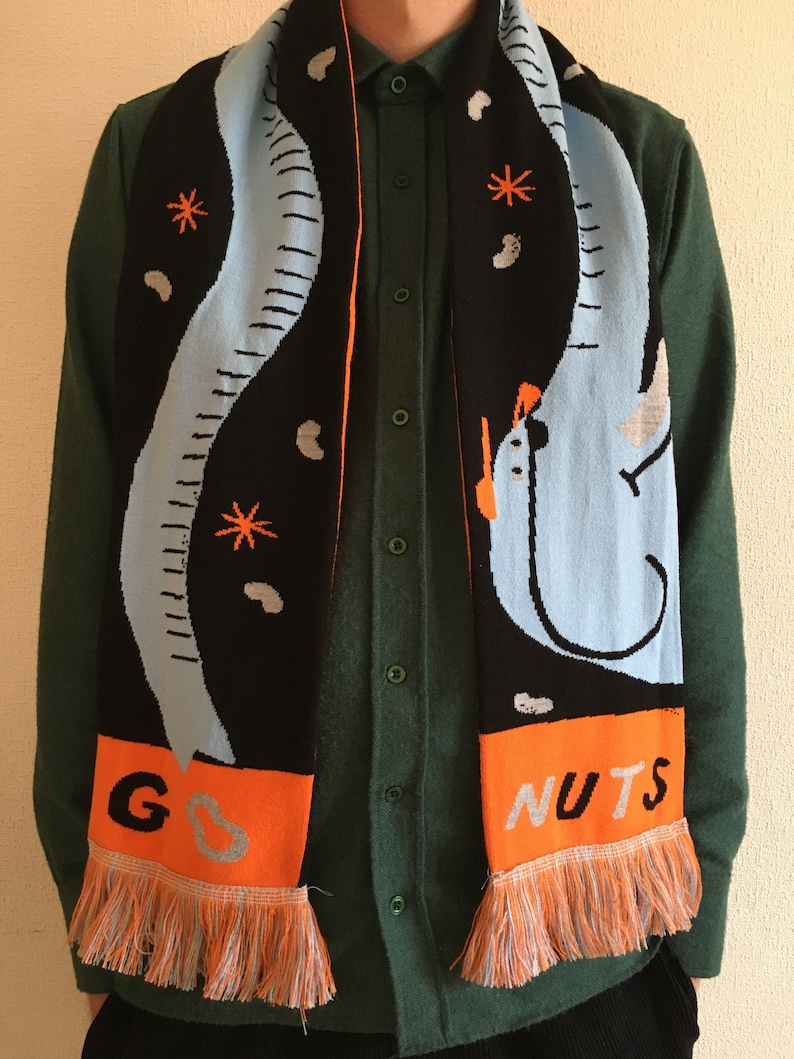 Go Nuts Elephant tight knit scarf image 9