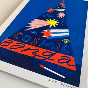 Small Cosmic Banga firework riso print image 3