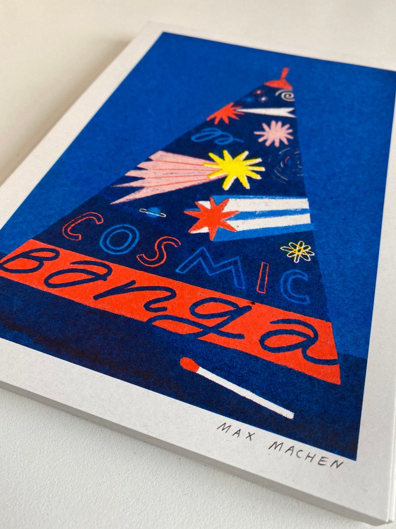 Small Cosmic Banga firework riso print image 3