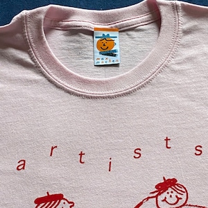 Artists are the smartist t-shirt in white or pink image 7