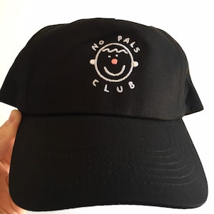 No Pals Club embroidered black cap