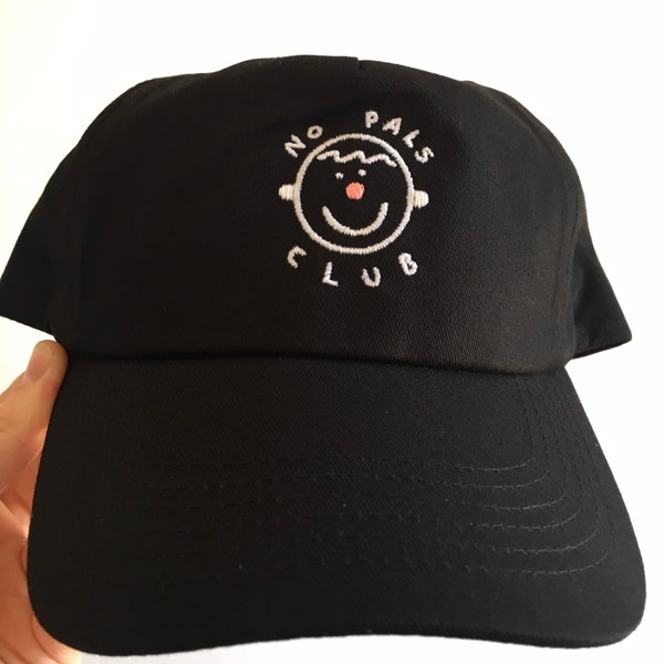 No Pals Club embroidered black cap