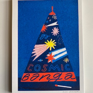 Small Cosmic Banga firework riso print image 1