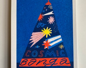 Small Cosmic Banga firework riso print