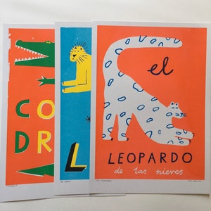 A3 Animal Risograph print bundle image 6