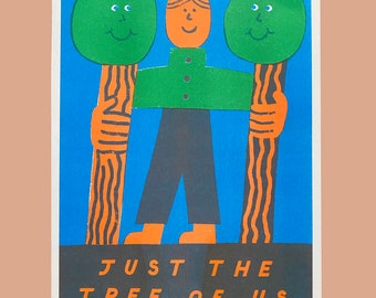 just the tree of us A3 riso print poster