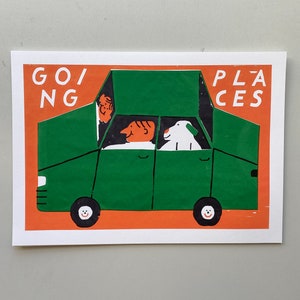 A3 Going Places-zeefdruk