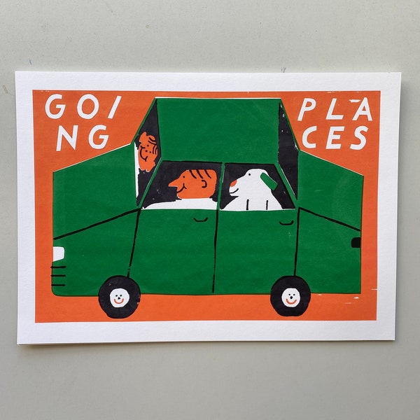 A3 Going Places screen print