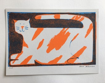 Cat riso print (A5)