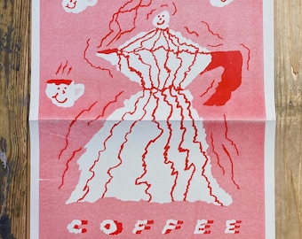 Coffee Shakez - A2 size riso print of a coffee pot
