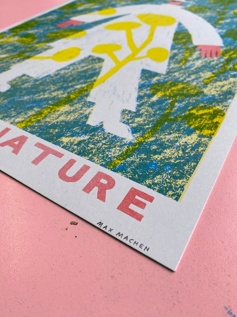 Surround Yourself With Nature A3 riso print image 3