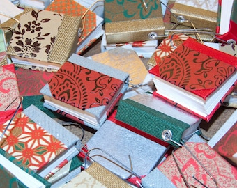 1 tiny handmade book for the Christmas Tree, Christmas decoration, Christmas ornaments