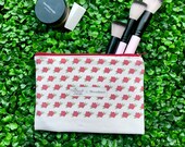 Roses Zipper Pouch Pencil Case, Makeup bag, Zipper bag with cacti plants