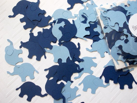 Elephant Party Decoration Elephant Confetti Navy Light Blue 1 5