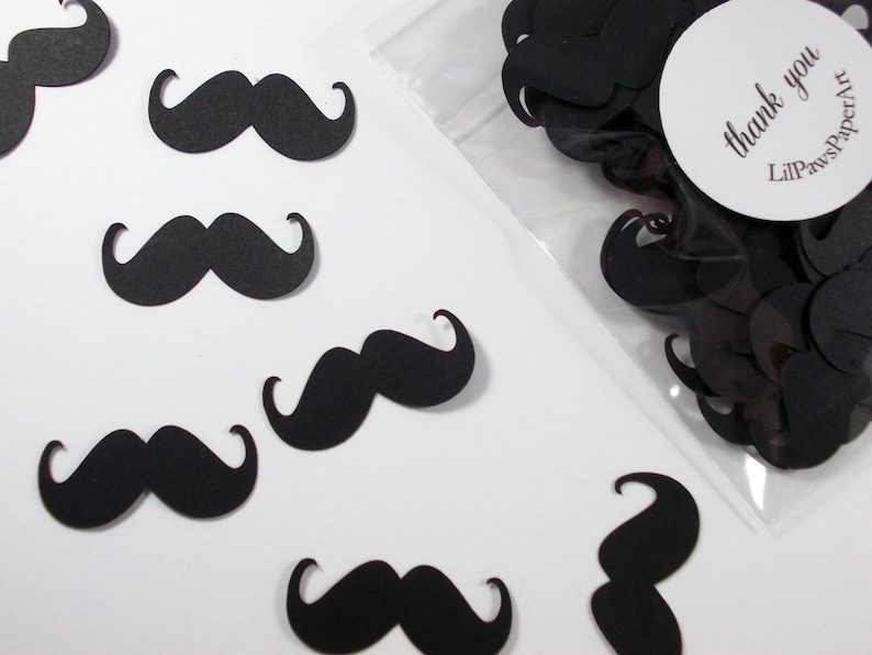 Little Man Party Confetti Party Decorations Boy Baby Shower Birthday Party Table Confetti 1.5 100 Ct. Mustache Confetti
