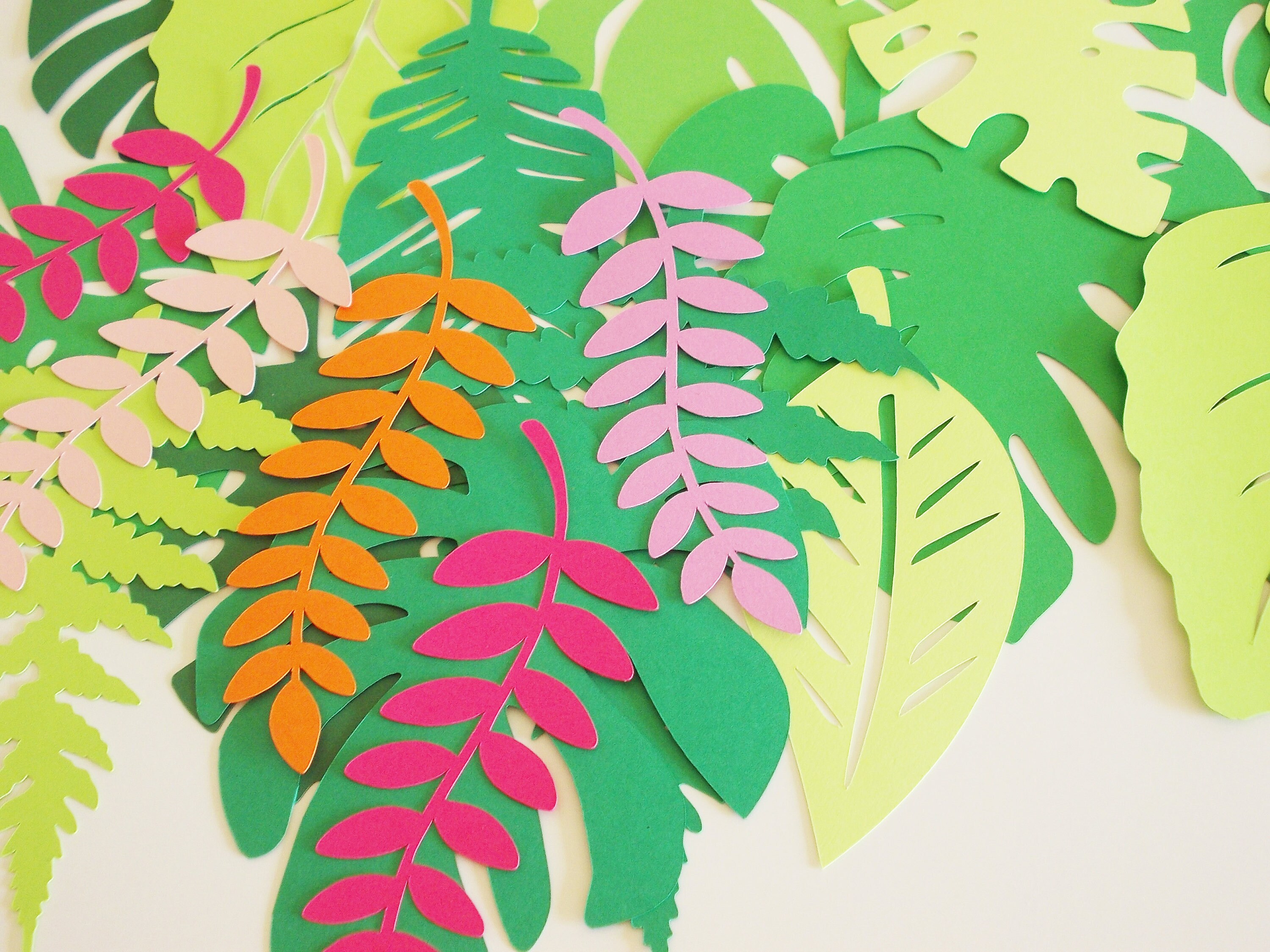 Tropical Jungle Leaf Cutouts Vine Cutouts Palm Leaf Luau Etsy