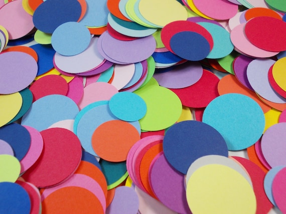 Party Confetti, Rainbow Circle Confetti, Mixed Colors,Dot Confetti Party Decoration, Birthday Party, 150 Ct., Table Decor Il_570xn