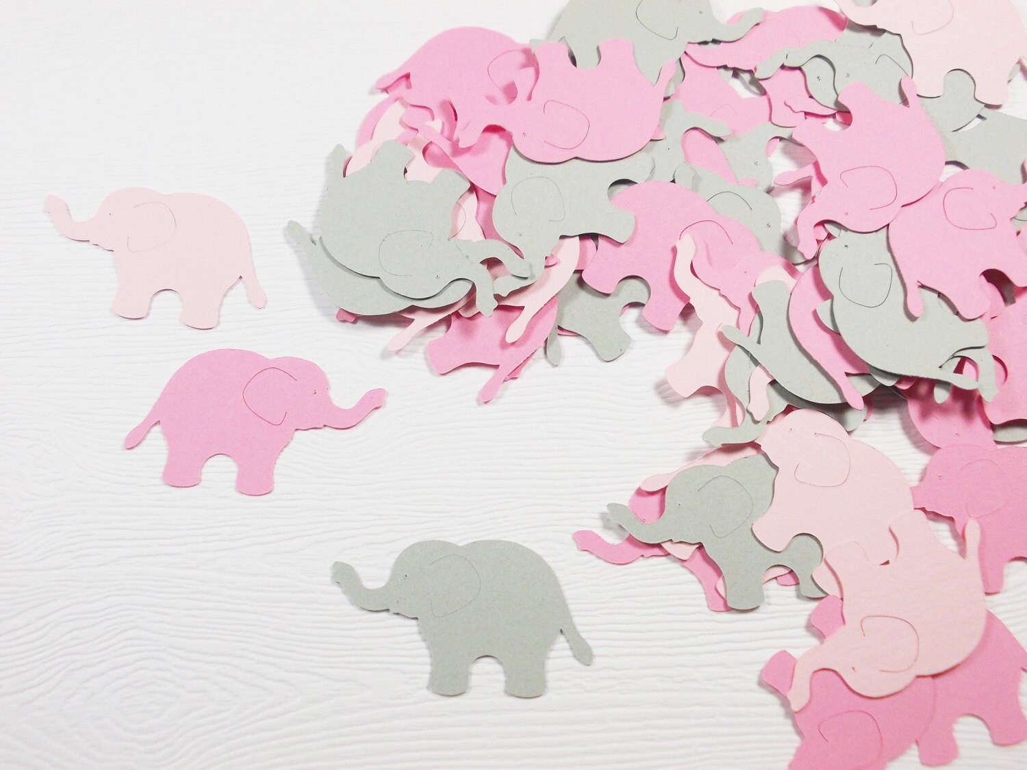 Elephant Baby Shower Elephant Confetti Girl Elephant Etsy
