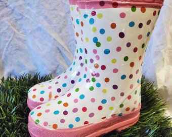 Evercreatures Cute Polka Dot Rain Boots For Women 