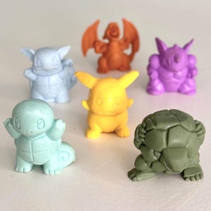 Vintage Pokemon Character Erasers, Lot of 6