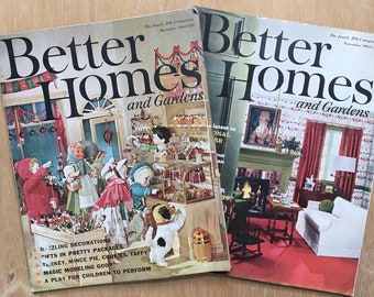 Vintage Better Homes and Gardens, 1961, Set of 2, Nov. and Dec., Retro Advertising, Recipes