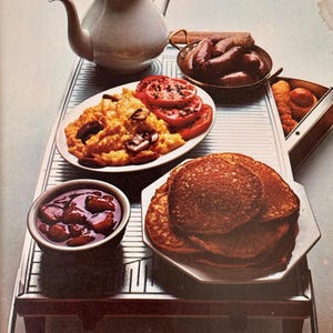Salton Hotray, Electric Glass Top Food Warming Tray from 1960s, NOS in box, Retro Serving Hot Plate, Teak Wood Handles.