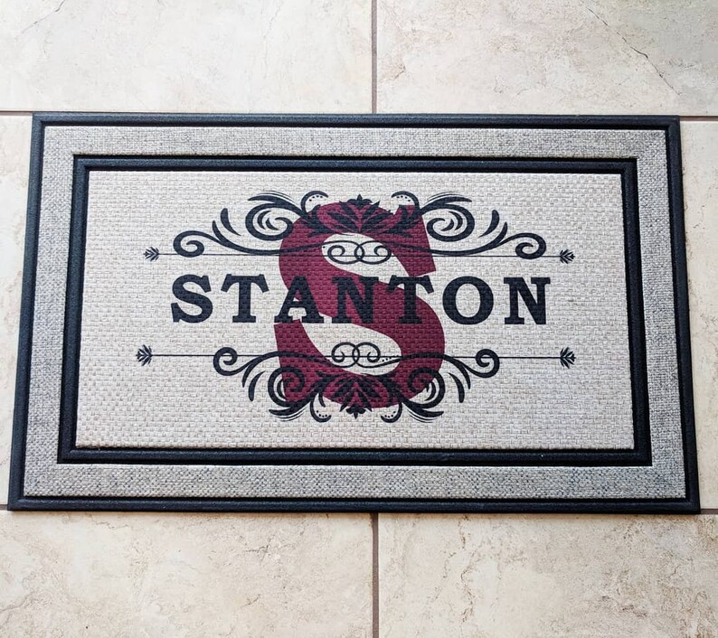 Personalisierte Individuelle Fussmatte Erste Indoor Im Etsy